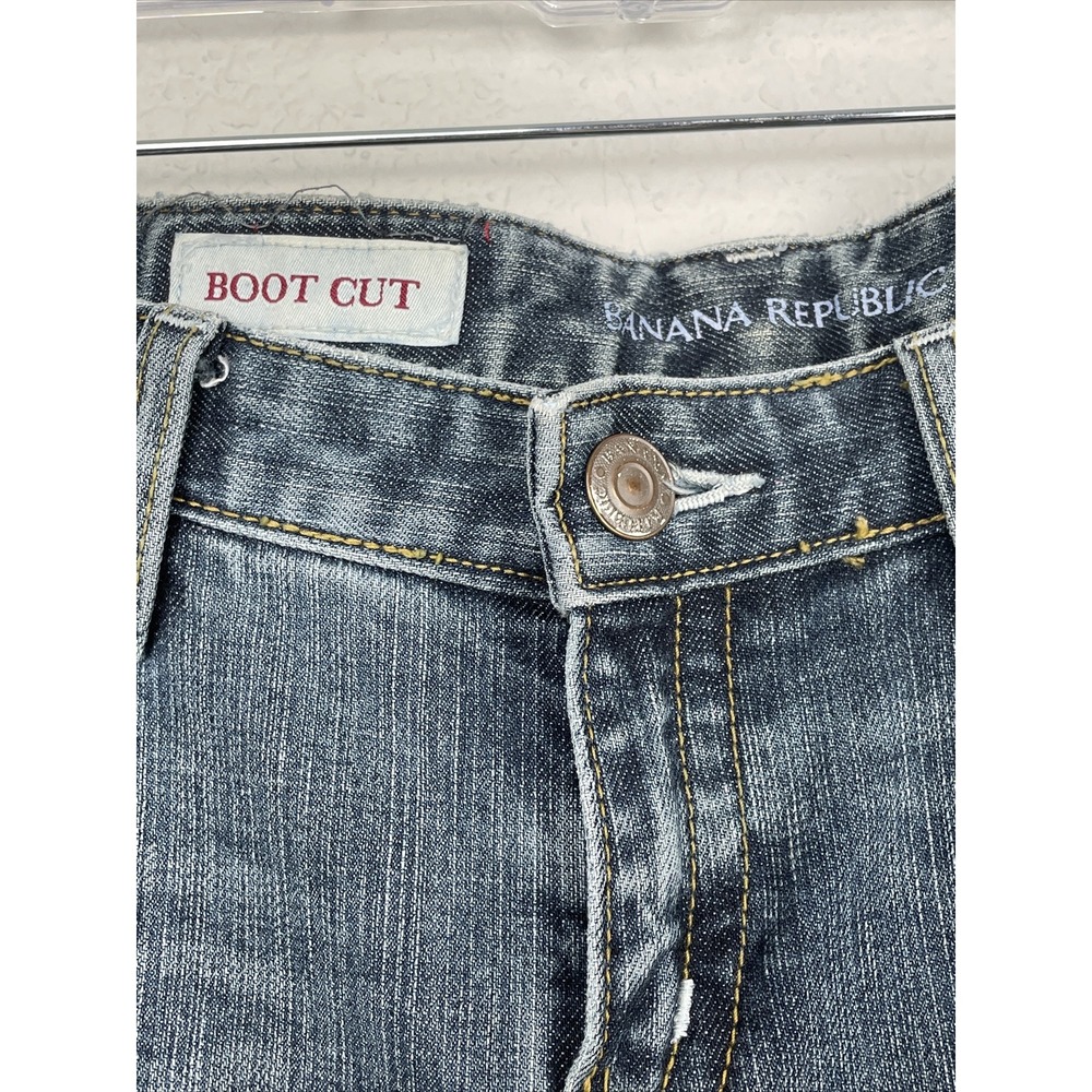 Banana Republic Womens Jeans 4L Blue Bootcut Mid Rise Medium Wash Cotton Stretch - Picture 4 of 13